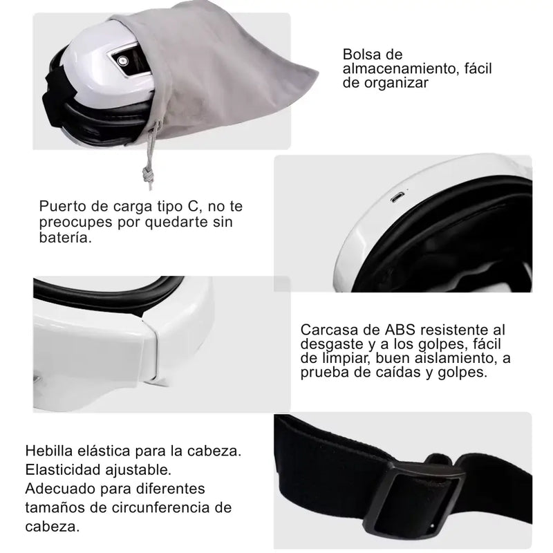 Masajeador Ocular Inteligente con Calor y Música EyeTherma Pro