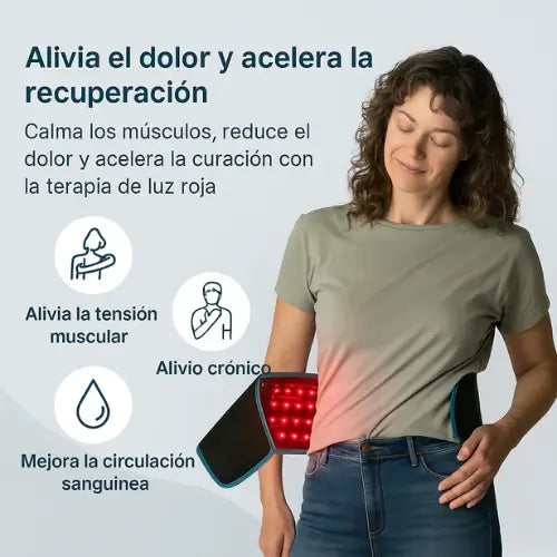 Faja Lumbar Terapéutica de Luz Roja LedRelief